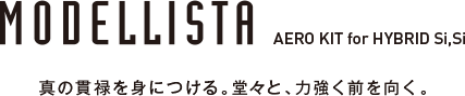 MODELLISTA for HYBRID Si,Si 真の貫禄を身につける。堂々と、力強く前を向く。