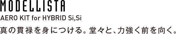 MODELLISTA for HYBRID Si,Si 真の貫禄を身につける。堂々と、力強く前を向く。